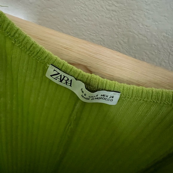 Zara Dresses Zara Lime Green Dress Poshmark